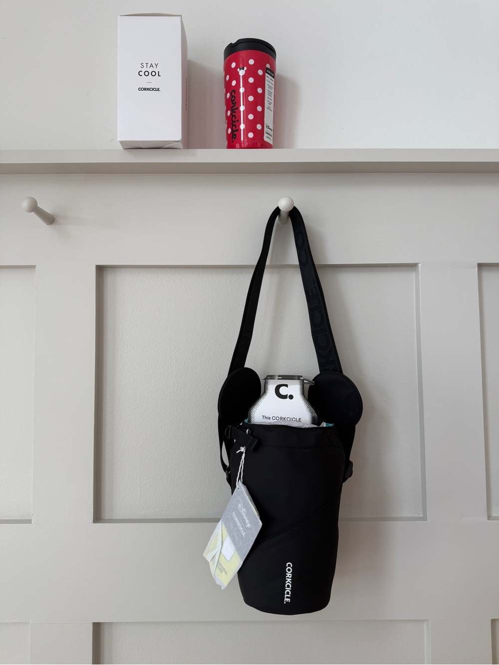Corkcicle x Disney bottle carrier bag + Corkcicle Minnie Mouse kids cup NWT